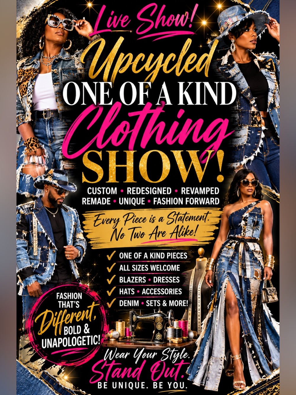 UPCYCLE ONLY SHOW! LIKE THIS LISTING TO GET NOTIFIED WHEN WE ARE LIVE